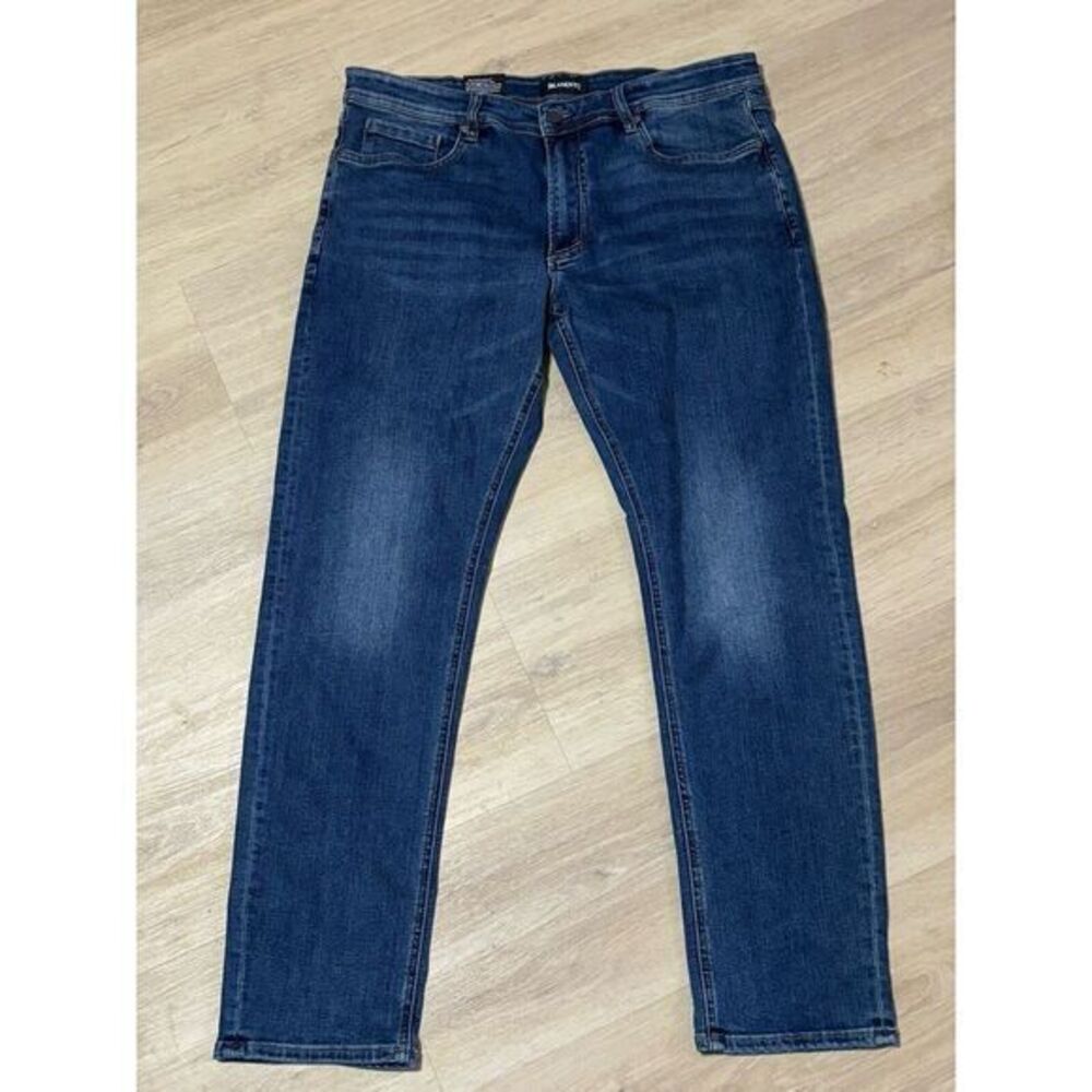Blank NYC Jeans Mens 38 X 32 Blue Denim Wooster Slim Fit Straight Leg Stretch